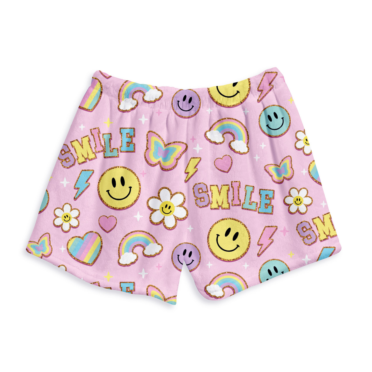Cozy Printed Fuzzy Lounge Shorts For Kids And Tweens