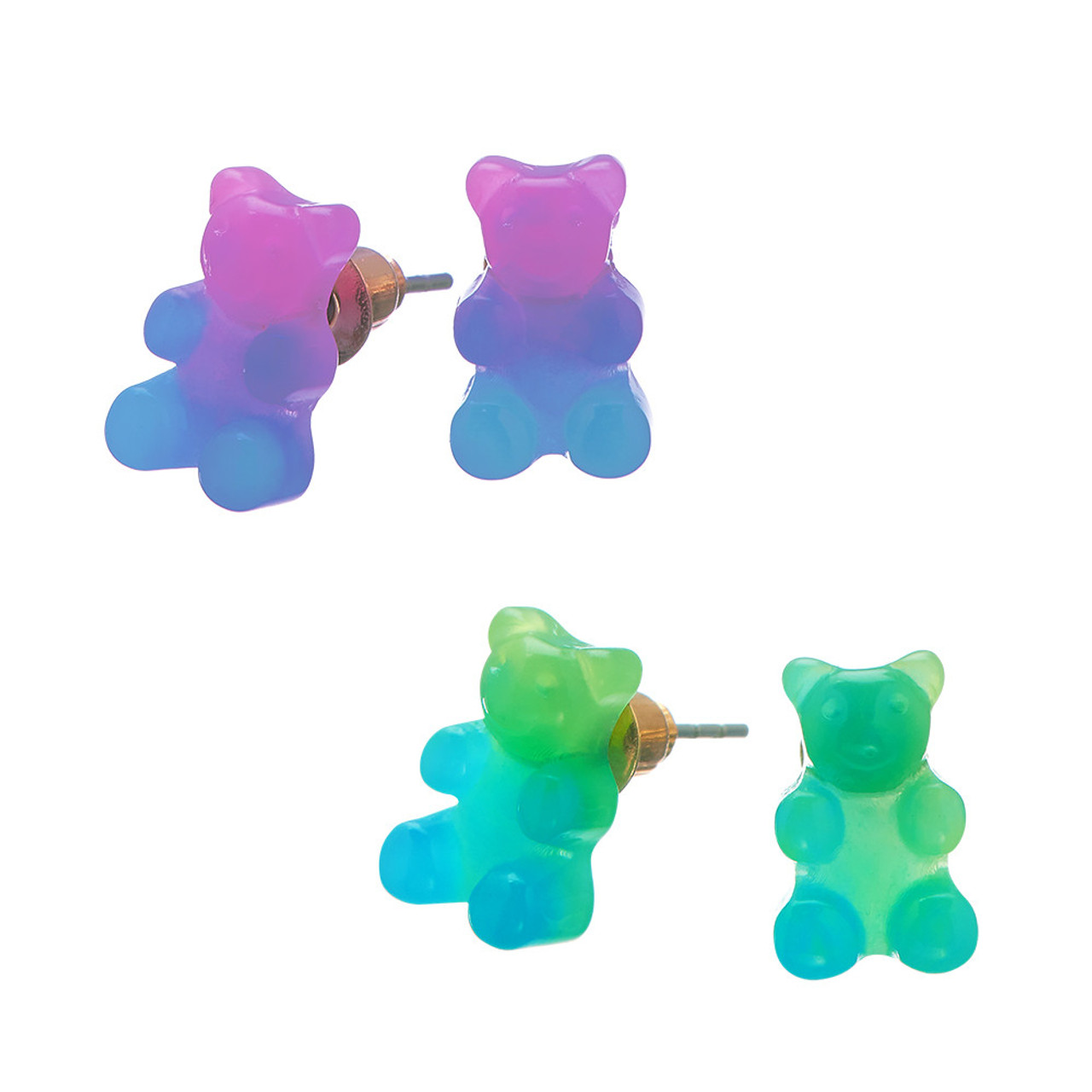 Top Trenz Lil Bear Thang Stud Earring Set Accessories Collection