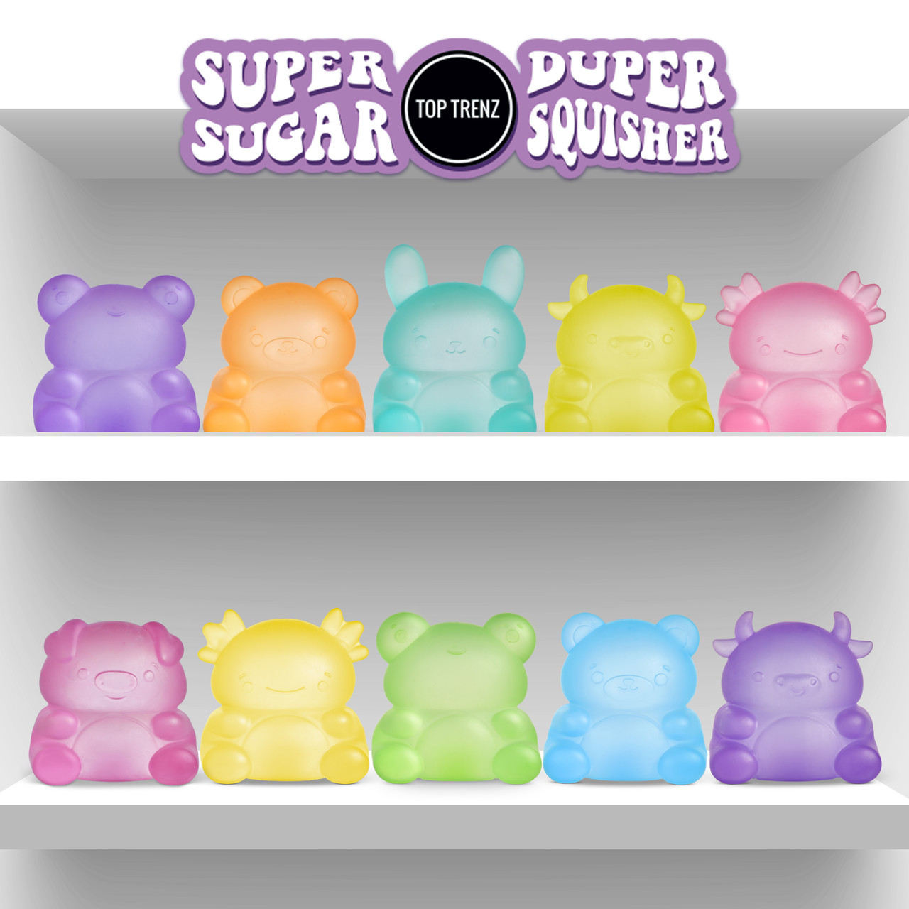 Top Trenz Super Duper Sugar Squisher Toy - Pig Collection