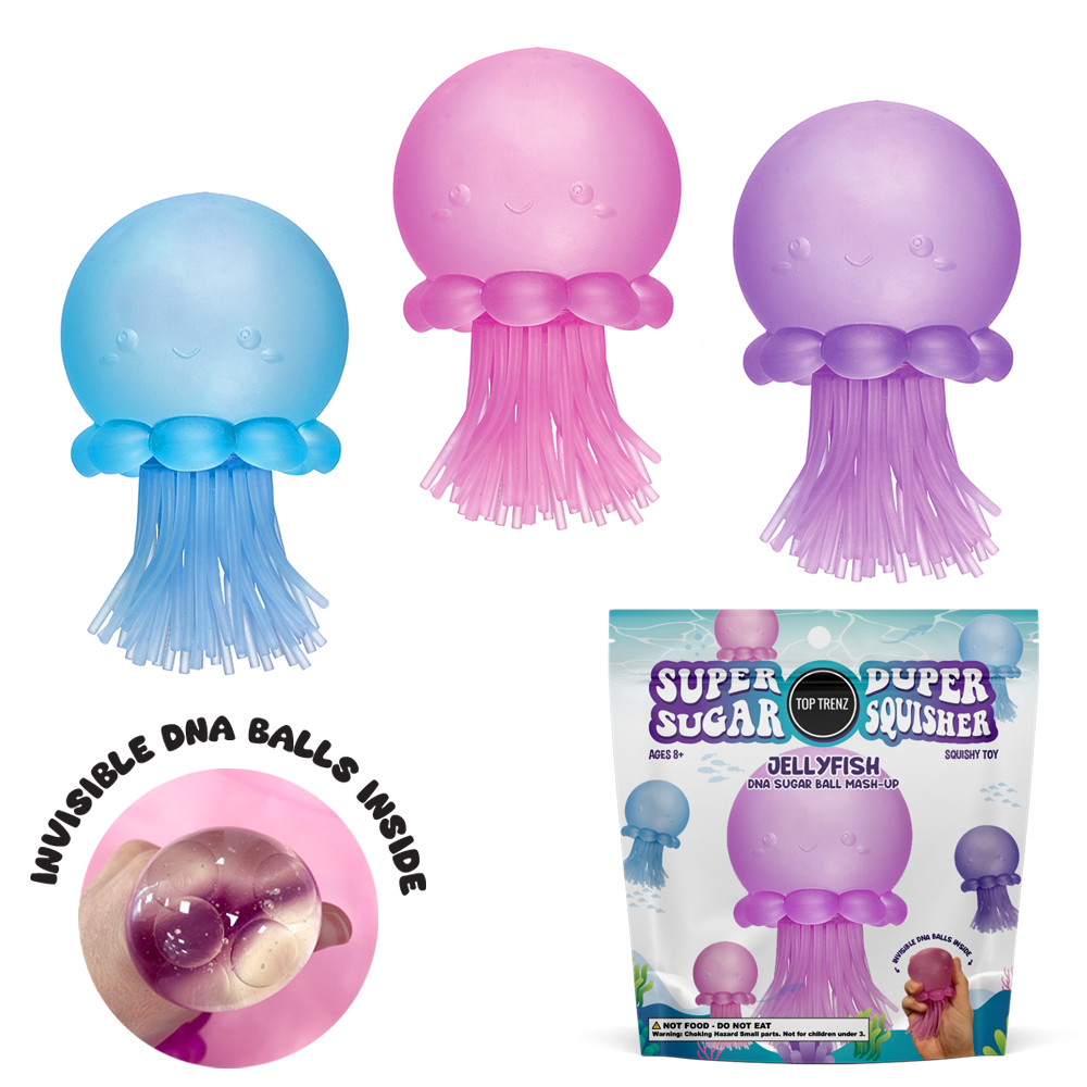 Super Duper Sugar Squisher – Jellyfish Squishy Fidget Toy