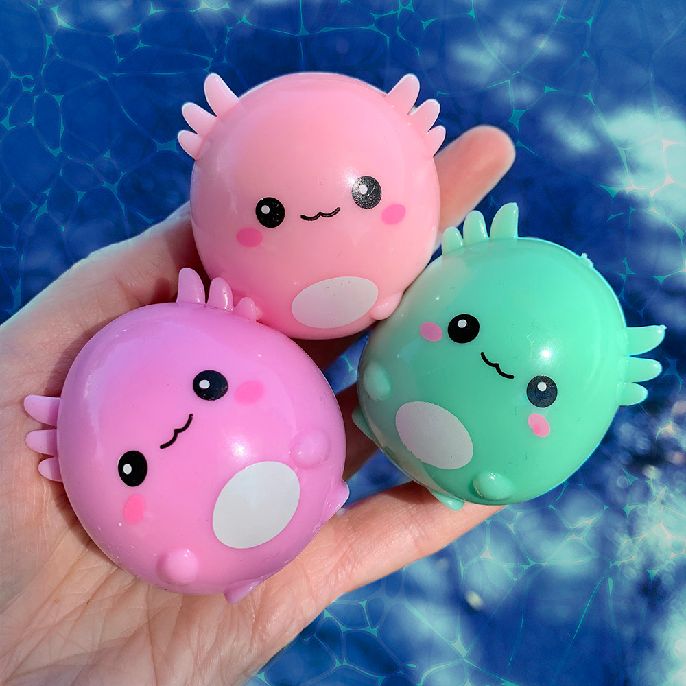 Sensory Sticky Fidget Bubble Foam Axolotl Toy