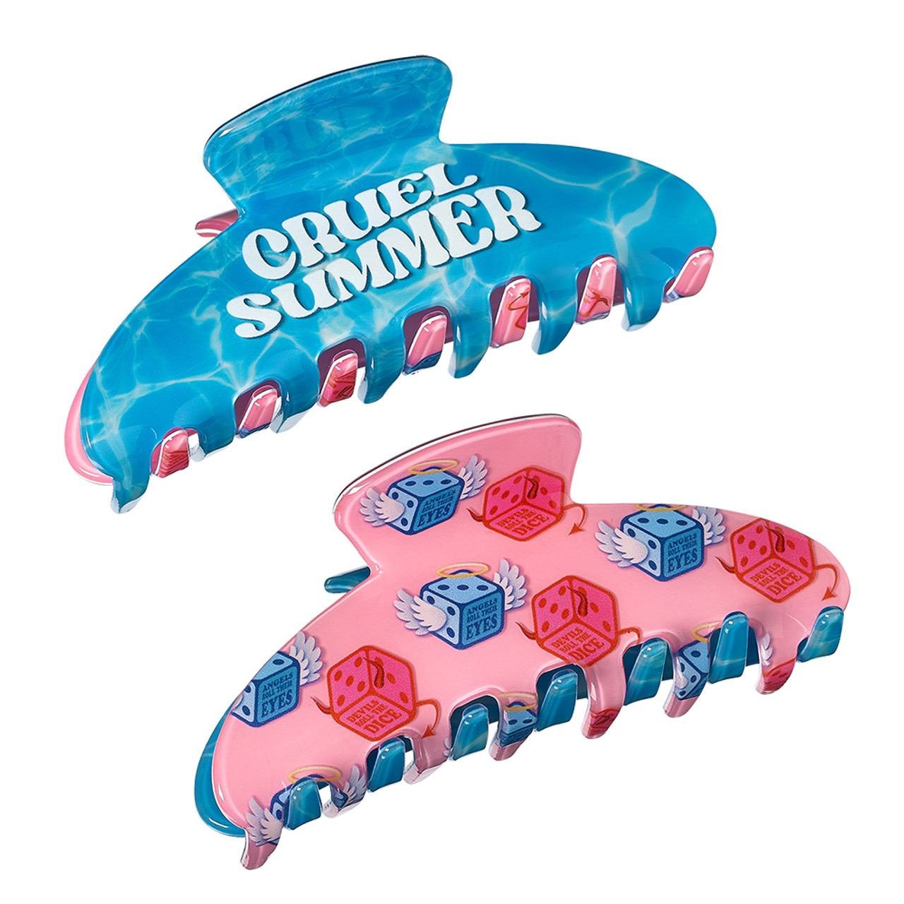 My Hair is Bad ストラップ Two Sided Printed Summer Claw Hair Accessory Clip