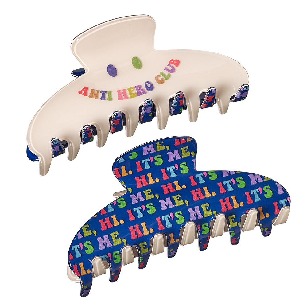Two Sided Era Print Claw Hair Accessory Clip