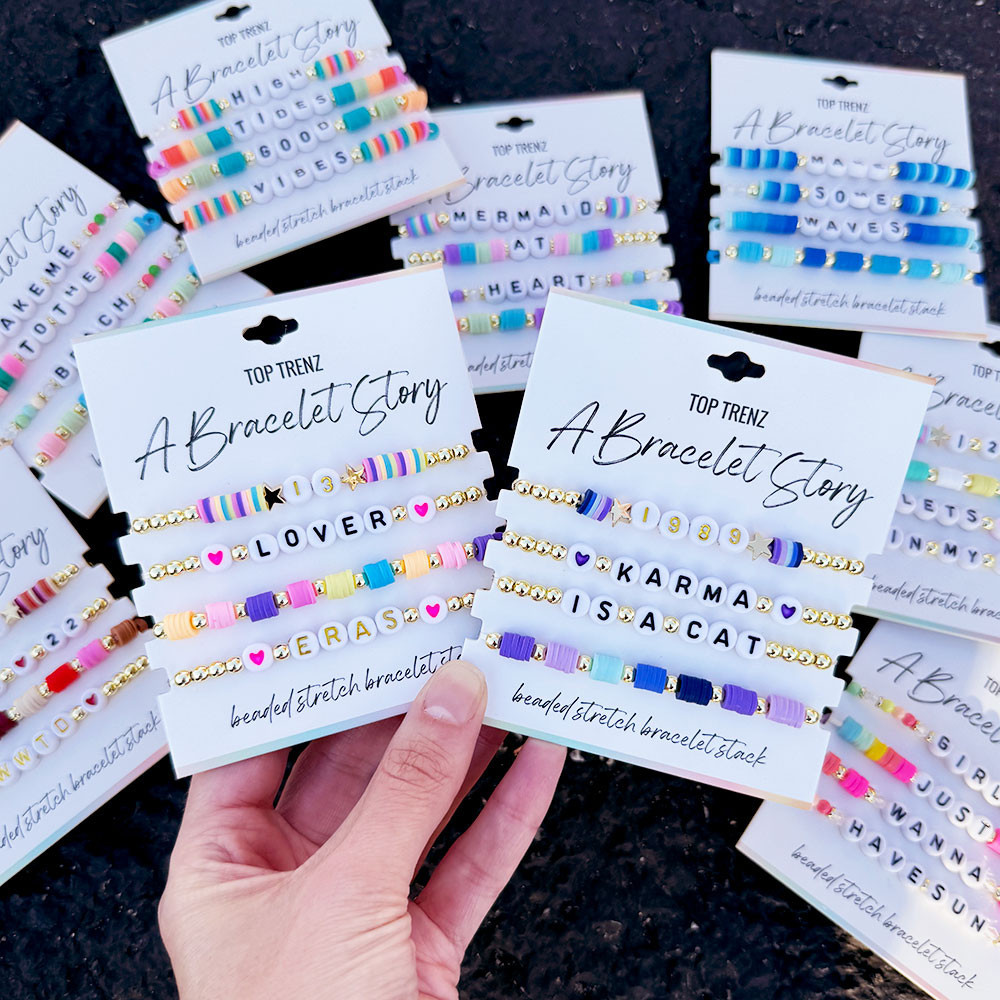 LOVELY STORY パステルビーズブレスレット Lover Bracelet Story Set – Pastel 4-Piece Collection