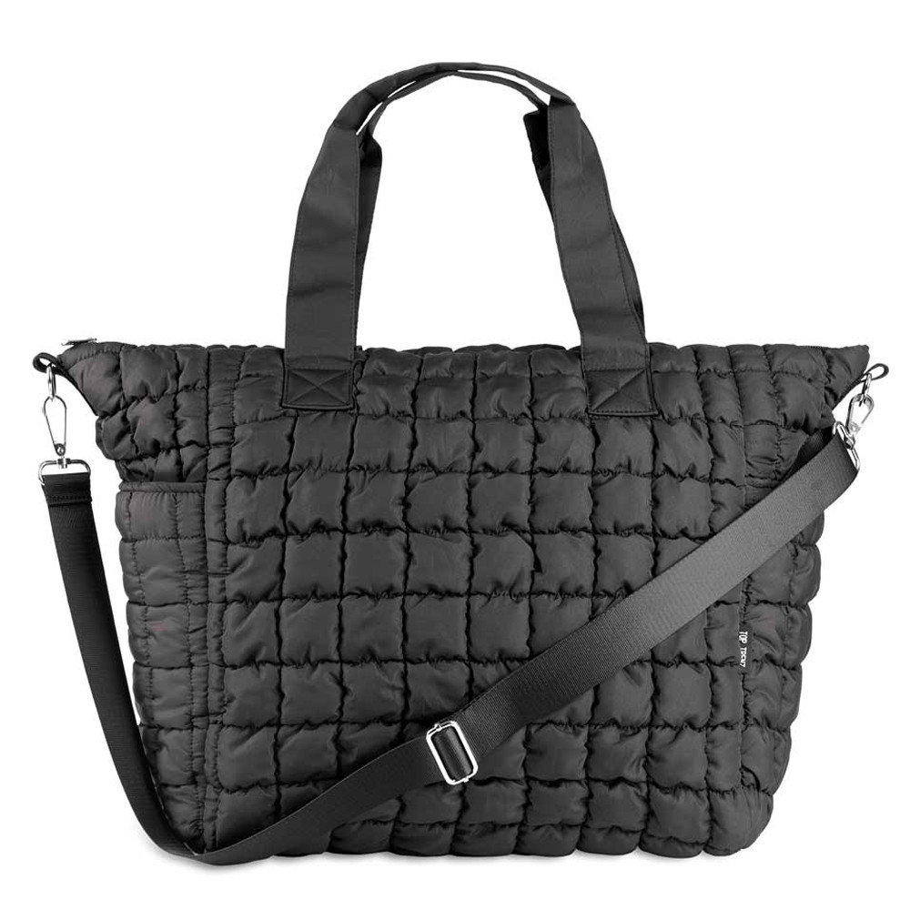 Black Scrunchie Puffer Tote Bag