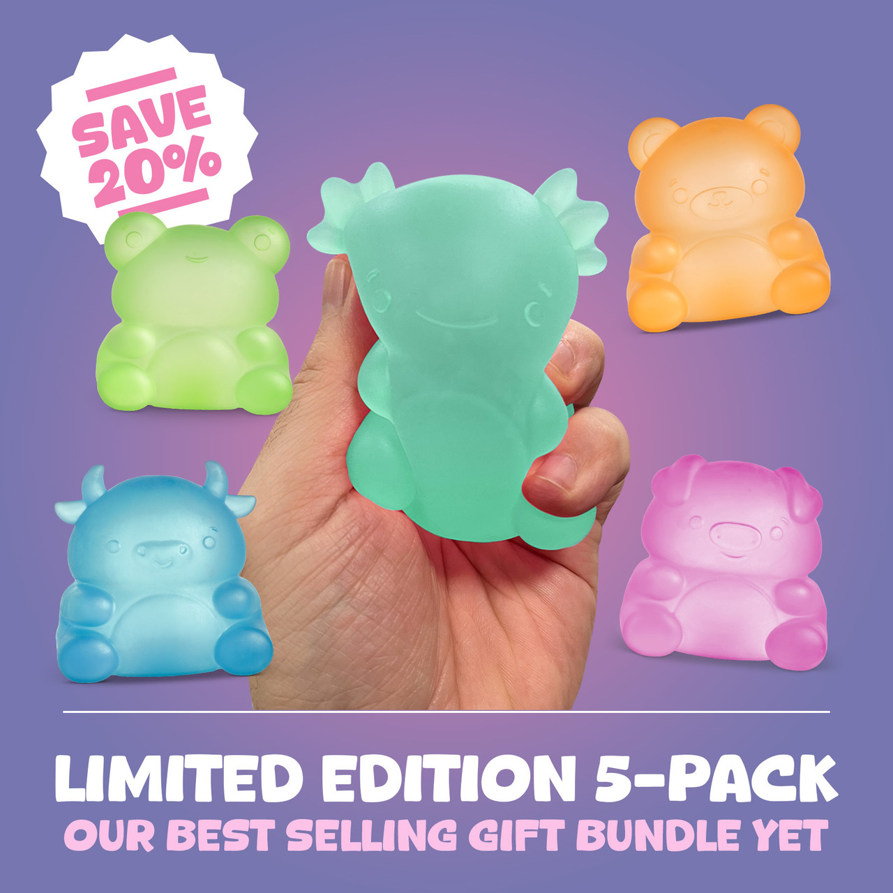 Gummy Animal Sugar Squishers – Full Family Bundle