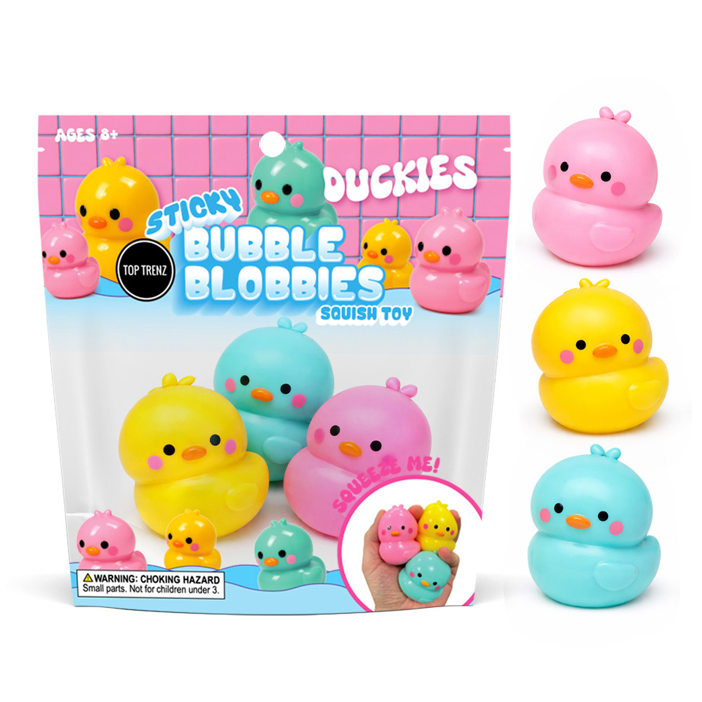 Duck Blobbies squishy toys in the packaging