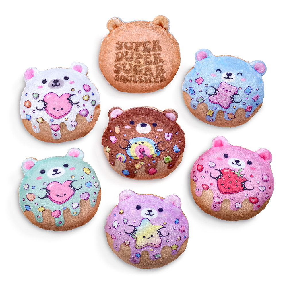 Super Duper Sugar Squishers – Sugar Bear Donuts Plush Fidget Toy