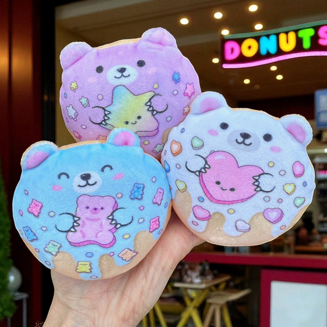 Sugar donuts bear plush squishy fidget toy group image Sugar donuts bear plush squishy fidget toy group image