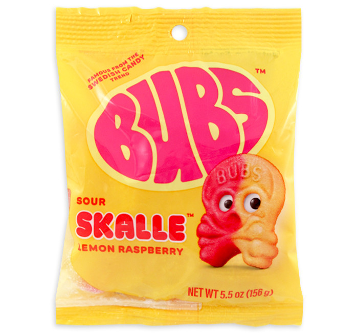 BUBS skalle rasberry candy
