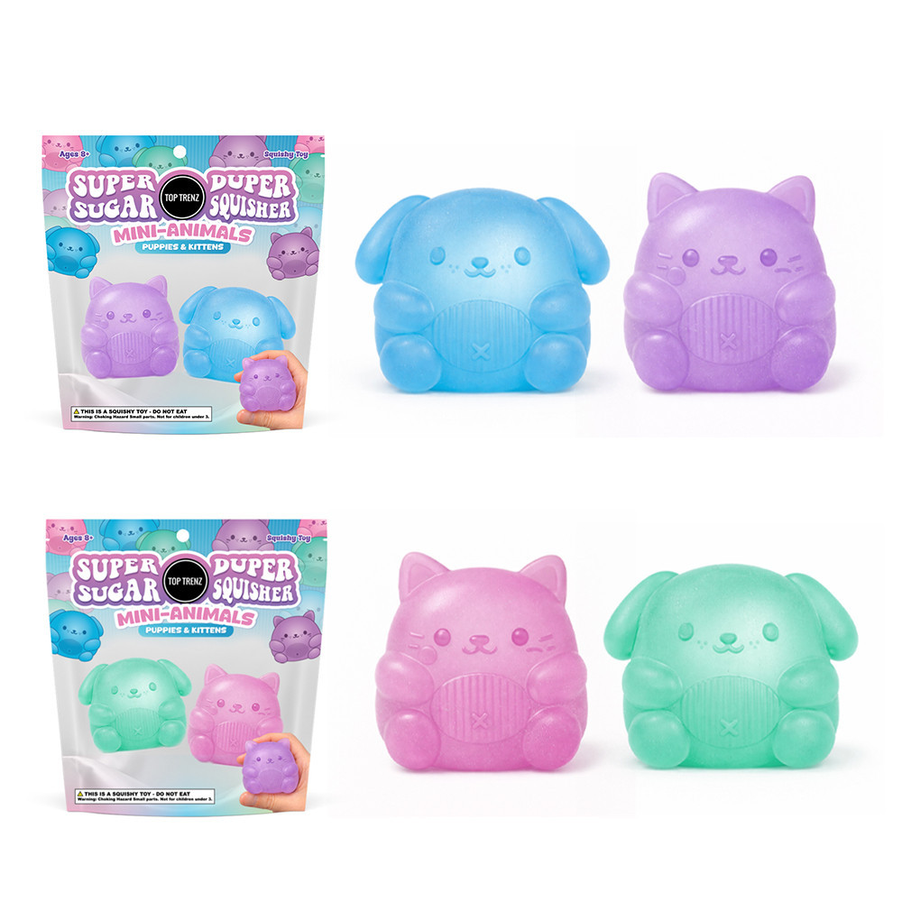 Mini Sugar Squishy 2-Pack | Puppies & Kittens | Super Duper Sugar