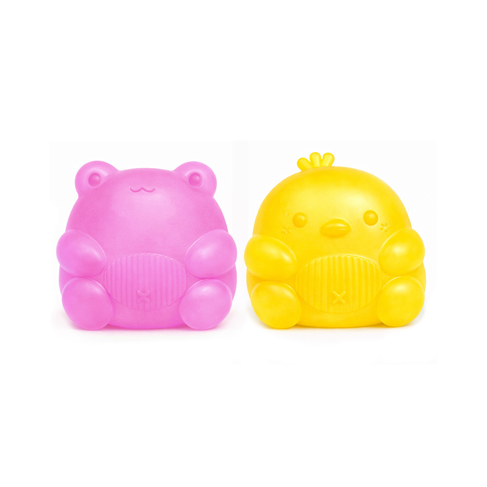 Super duper Sugar Squishy Mini green frog and Yellow Chick