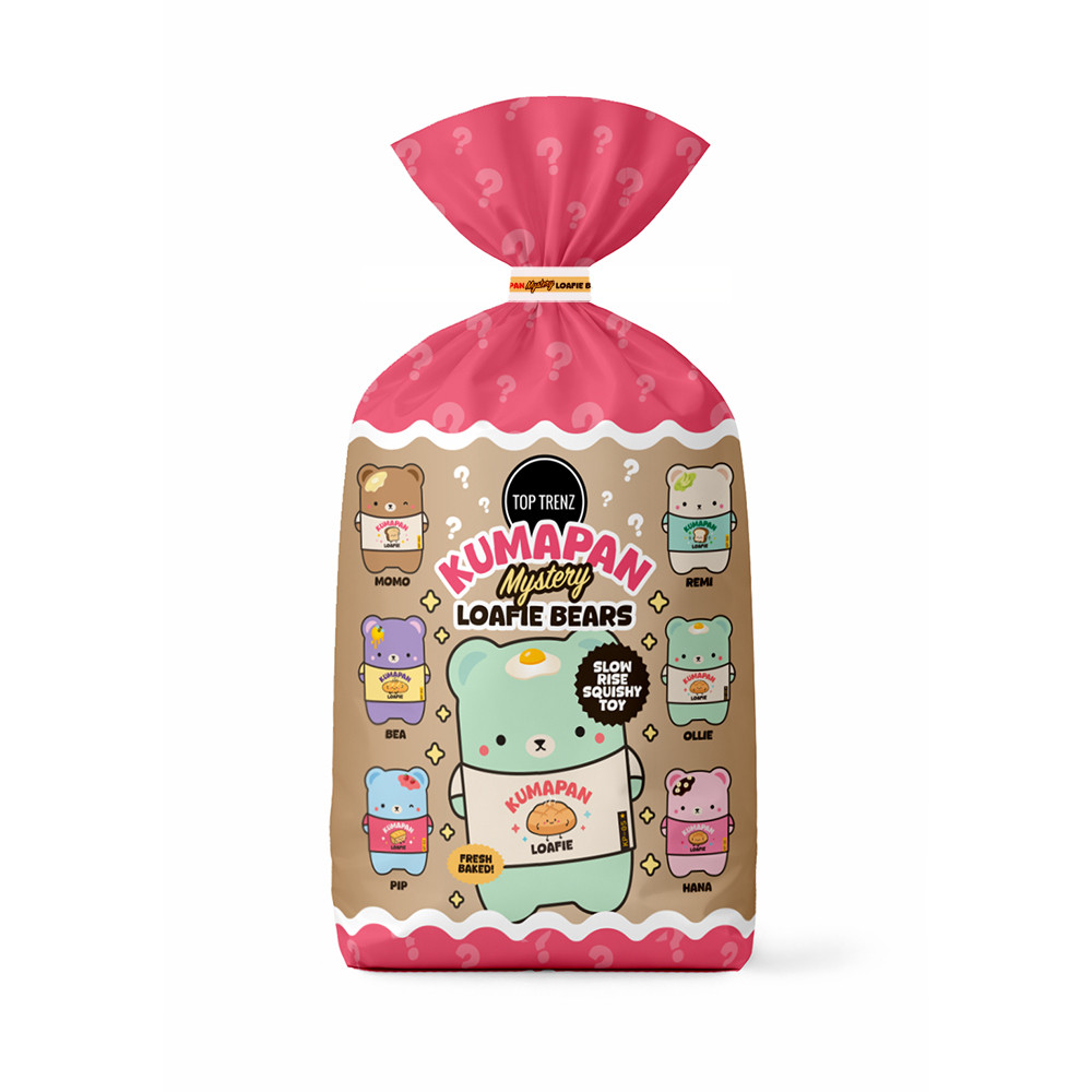 Kumapan Mystery Loafie Bears Slow Rise Squishy Toy