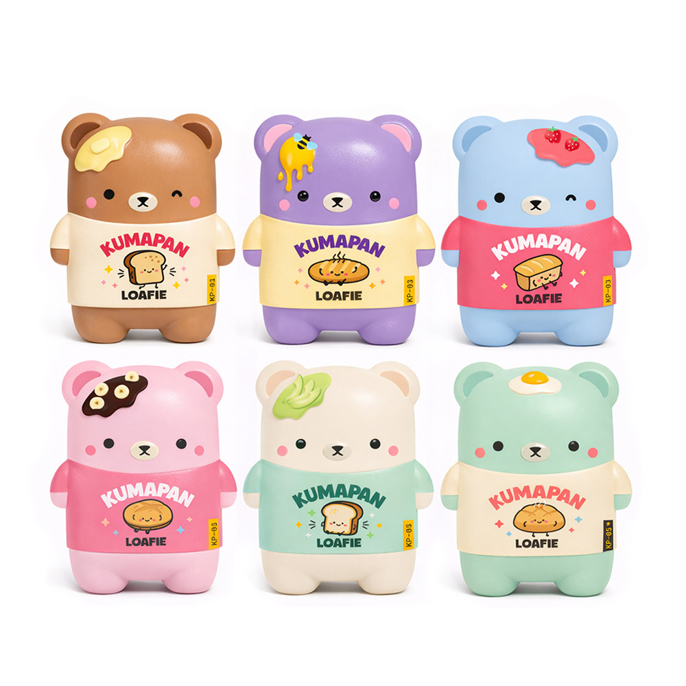 Kumapan Mystery Loafie Bears Slow Rise Squishy Toy