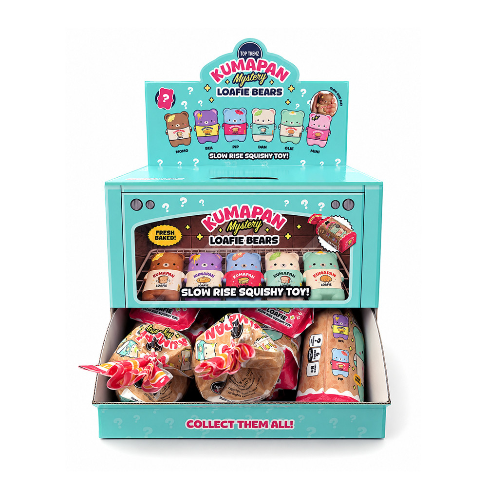 Kumapan Mystery Loafie Bears Slow Rise Squishy Toy