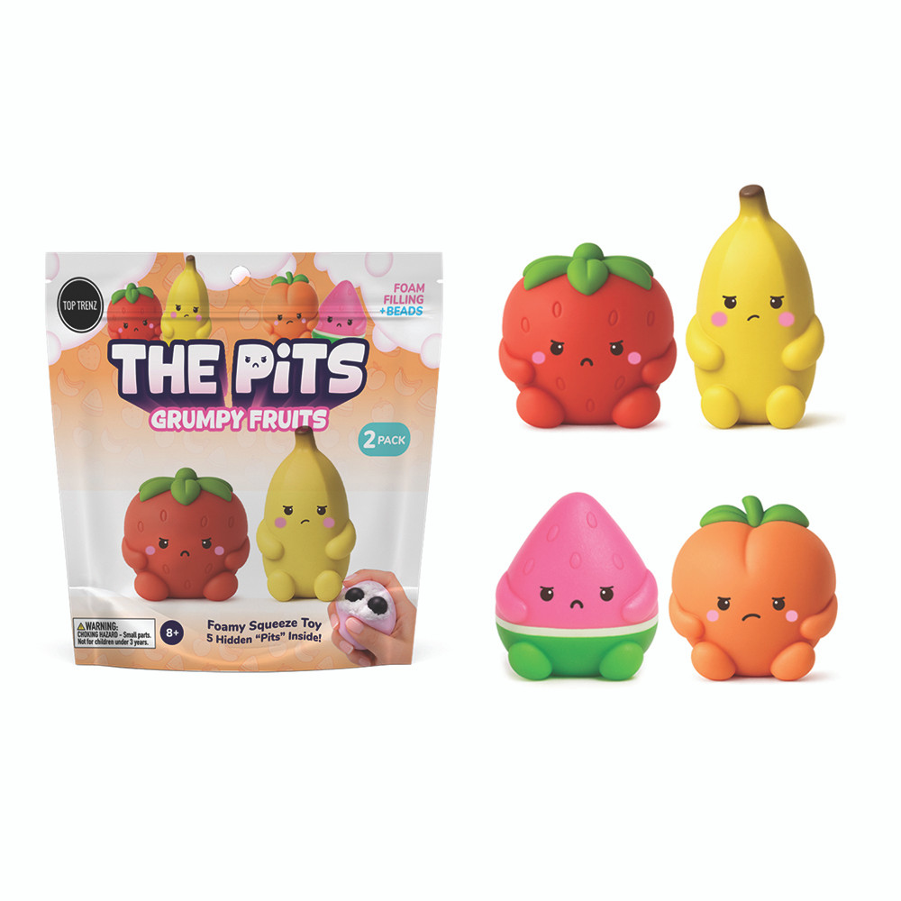 The Pits Grumpy Fruit Sensory Squishies