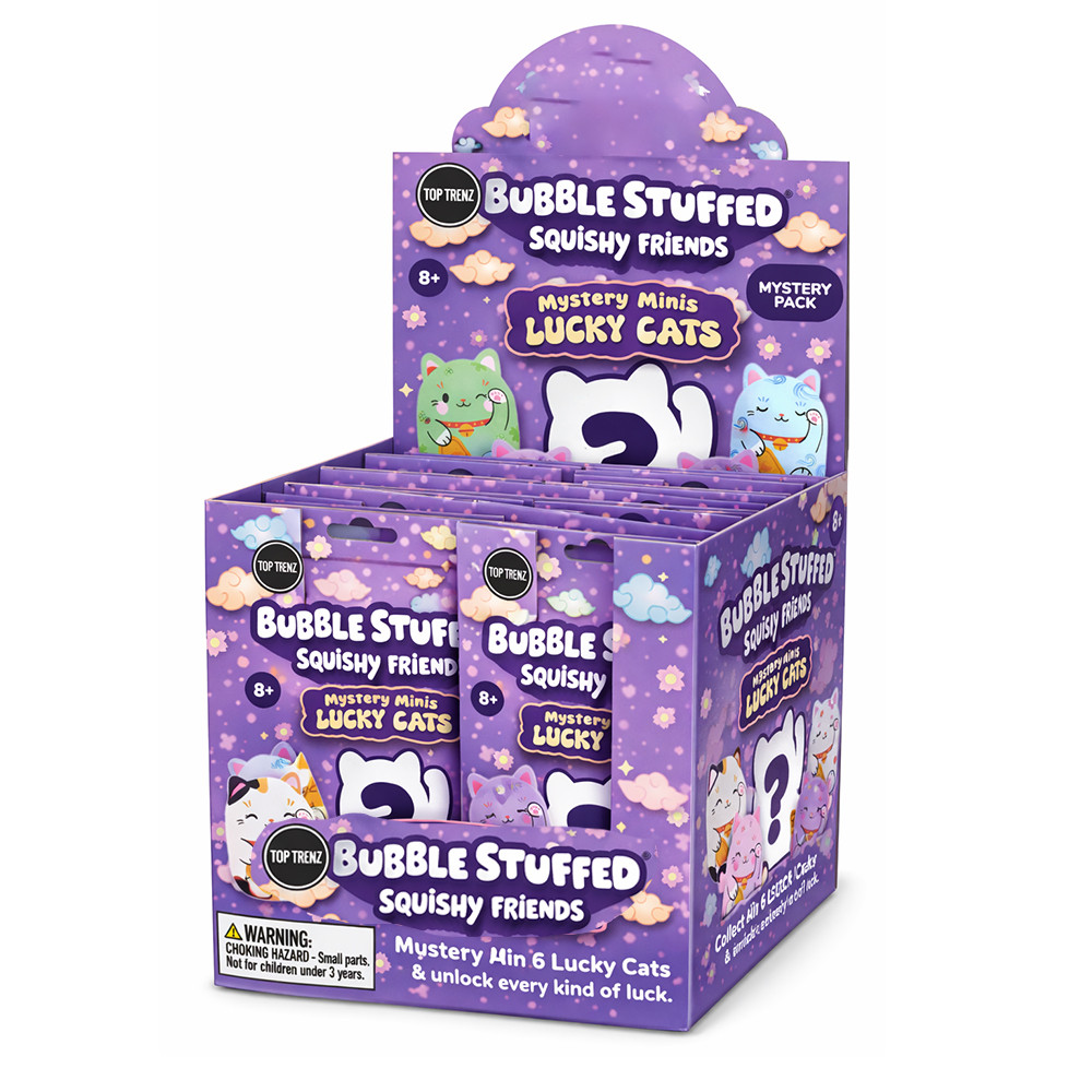 Bubble Stuffed Squishy - Mystery Mini Lucky Cats