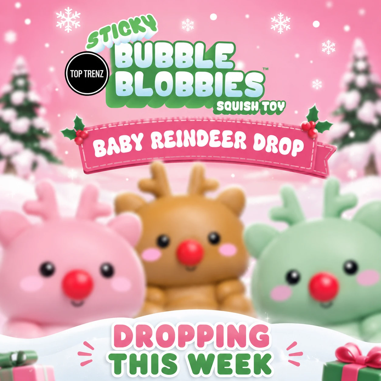 Sticky Bubble Blobbies - Baby Reindeer Coming Soon Photo