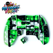 Pop Puzzle Fidget Toy Game Controller Top Trenz green and black tie dye