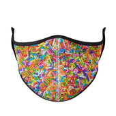 Top Trenz cloth mask with sprinkles pattern and adjustable loops