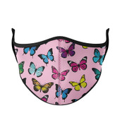 Top Trenz Pink Butterfly Face Mask