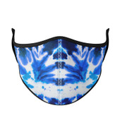 Top Trenz Printed Blue Tie-Dye Face Mask