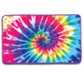 Top Trenz foam material floor mat with a classic tie dye color pattern