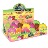 sensory sugar donut fruit plush wrapped toy display
