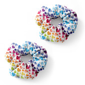 Top Trenz rainbow heart overload hair tie scrunchies accessories