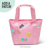 Top Trenz Classic Nylon Tote in Pink with customizable patches