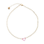 Top Trenz Open Your Heart Paperclip Pendant Necklace
