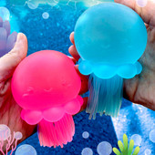 【HUGYOURSKIN】Jellyfish Ringer Tea (Blue) Super Duper Sugar Squisher – Jellyfish Squishy Fidget Toy