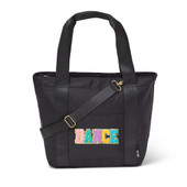 Top Trenz Black Dance Patch Nylon Tote Bag