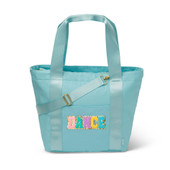 Top Trenz Blue Dance Patch Nylon Tote Bag