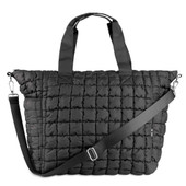 Black Scrunchie Puffer Tote Bag