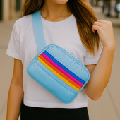 Blue aviator crossbody bag Blue aviator crossbody bag