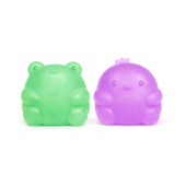 Super duper Sugar Squishy Mini green frog and Purple Chick