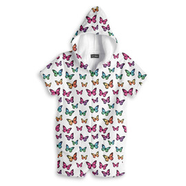 Top Trenz Rainbow Butterfly Fuzzy Romper lounge wear apparel