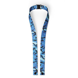 Blue Camo Mask Lanyard w/Safety Breakaway Clip Blue Camo Mask Lanyard w/Safety Breakaway Clip