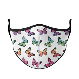 White Rainbow Butterfly V2 Face Mask White Rainbow Butterfly V2 Face Mask