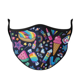 Top Trenz Black Print Funfetti Sweet Face Mask Top Trenz Black Print Funfetti Sweet Face Mask