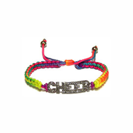 Cheer Rhinestone Adjustable Woven Tie-Dye Bracelet Cheer Rhinestone Adjustable Woven Tie-Dye Bracelet