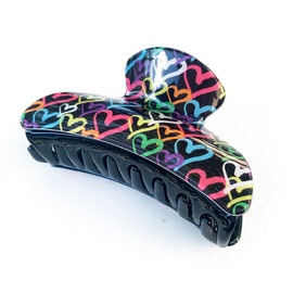 Large Heart Claw Clip in heart prints Large Heart Claw Clip in heart prints