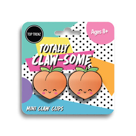 Mini Peach Claw Clips. The cutest hair accessory trend from the 90s is back in mini form Mini Peach Claw Clips. The cutest hair accessory trend from the 90s is back in mini form
