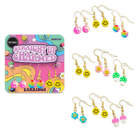 Top Trenz Straight Up Charmed Dangle Earrings Collection With Packaging Top Trenz Straight Up Charmed Dangle Earrings Collection With Packaging