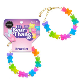 Lil Bear Thang Paperclip Charm Bracelets Gradient Color with Packaging Lil Bear Thang Paperclip Charm Bracelets Gradient Color with Packaging