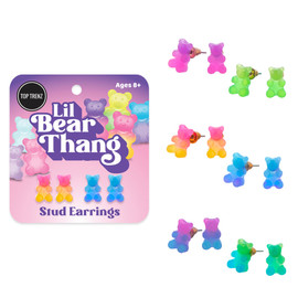 Top Trenz Lil Bear Thang Stud Earring Set Accessories Collection Top Trenz Lil Bear Thang Stud Earring Set Accessories Collection