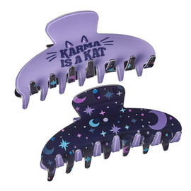 Top Trenz Two Sided Claw Clip Karma Kat Print