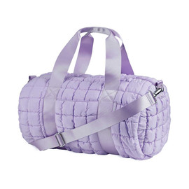Purple Scrunchie Puffer Duffle Bag