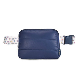 navy belt bags with rainbow stars